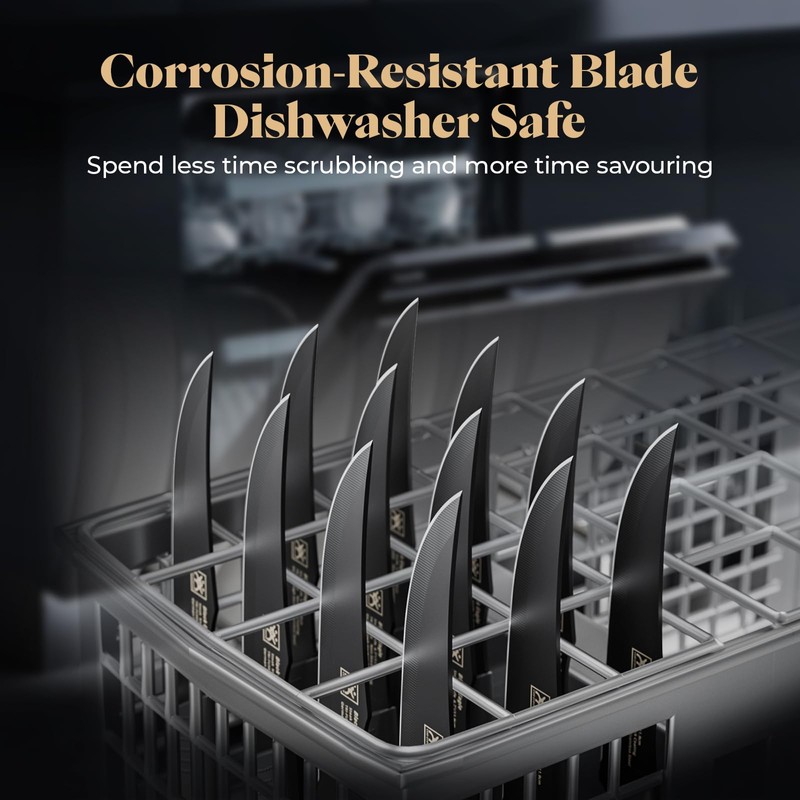 CuoCreate Steak Knives Set of 6, 4.7 Inch Dishwasher Safe