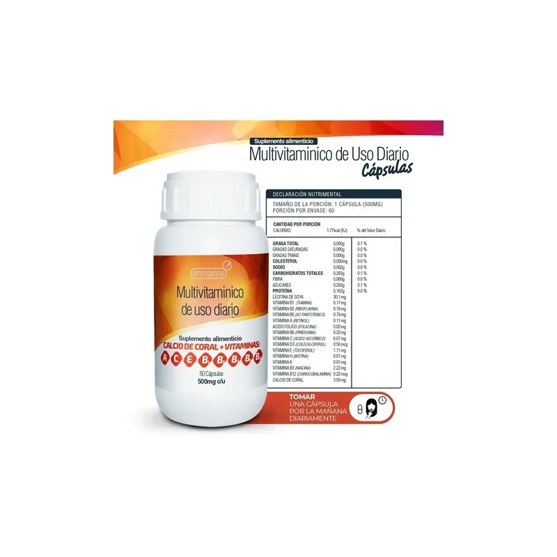 Multivitaminico Vitamina B, Calcio De Coral, Vitamina C