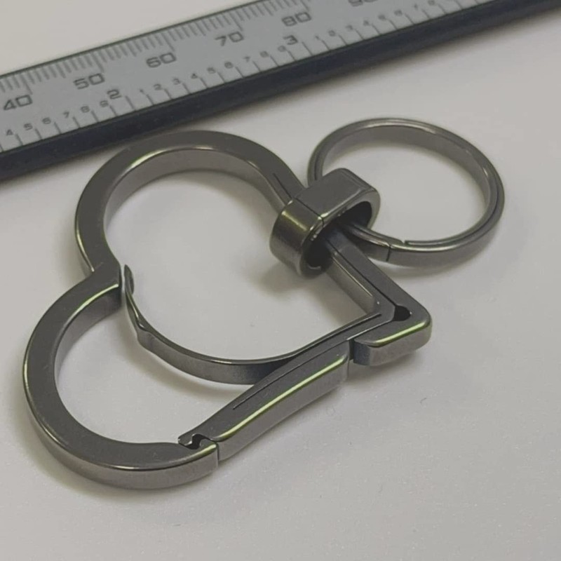 Kurohido krak03 Heart-Shaped Titanium Key Ring, Heart-Shaped Titanium Key Chain