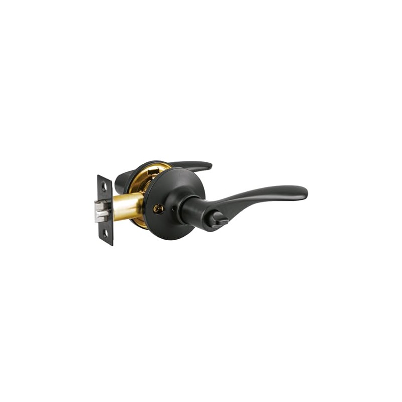 Hermex CEMA-6RB, Cerradura manija "Milán" para recámara color negro cilindro