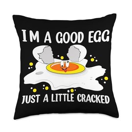 I'm A Good Egg Just a little Cracked Throw Pillow