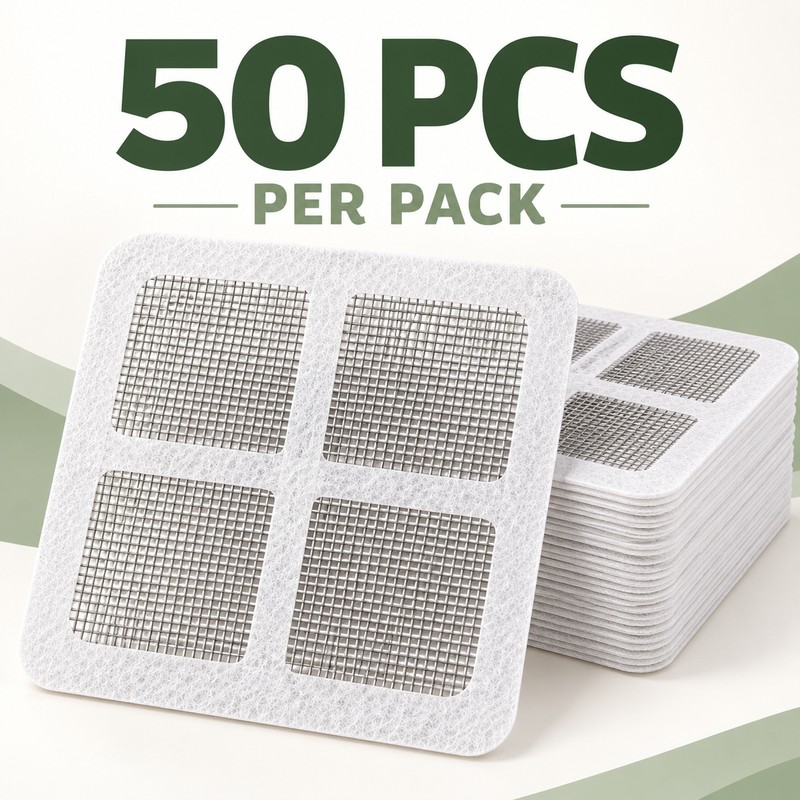 50 PCS Disposable Shower Drain Hair Catcher Mesh Shower Drain