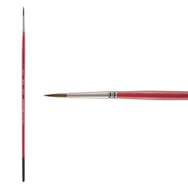 Creative Mark Staccato Artist Paintbrushes Synthetic Long Handled Brushes for Acrylics Handmade and Full Bodied with Springy Response - [Round - Size 1]