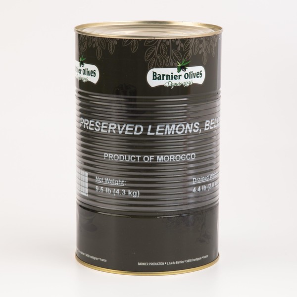 Barnier Preserved Lemons, Whole, 9.5 lb Can, Authentic Moroccan Flavor,