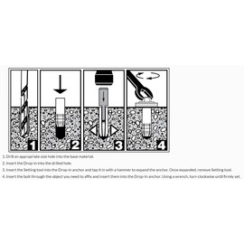 BCP Fasteners 8 Pack 3/8" Inch Premium Zinc Plated Carbon Steel Concrete Knurled Drop in Anchors (BCP1000)