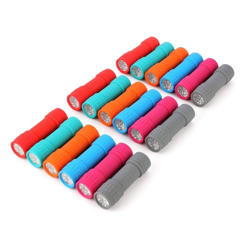 FASTPRO 18-Pack, 9-LED Mini Flashlight Set, 54-Pieces AAA Batteries are