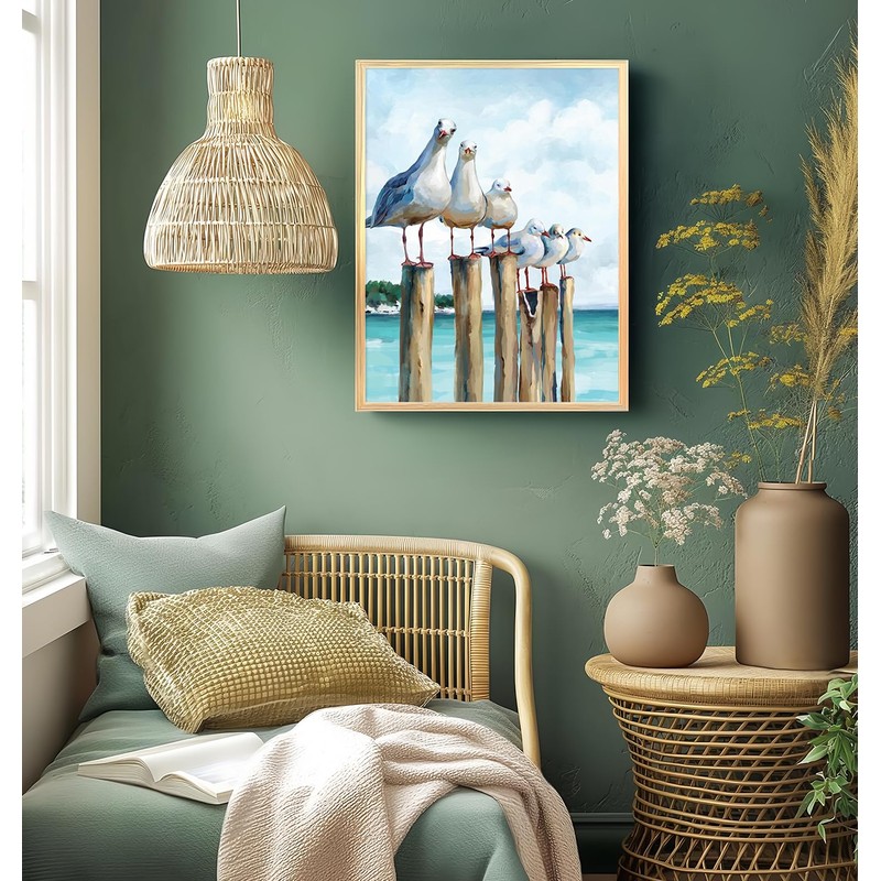 ShengDexin Diamond Painting Adult Animals Seagull 30 x 40 cm