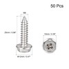 sourcing map Phillips Hex Washer Self Tapping Screws, M6 x