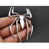 2 Pcs 3D Spider Chrome Emblems Badges Sticker Car Decoration