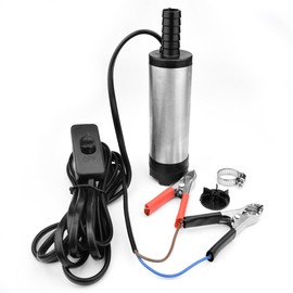 Driak Diesel Fuel Transfer Pump 12V 30LPM Water Oil Transfer Refueling Submersible Pump Diesel Water Pump