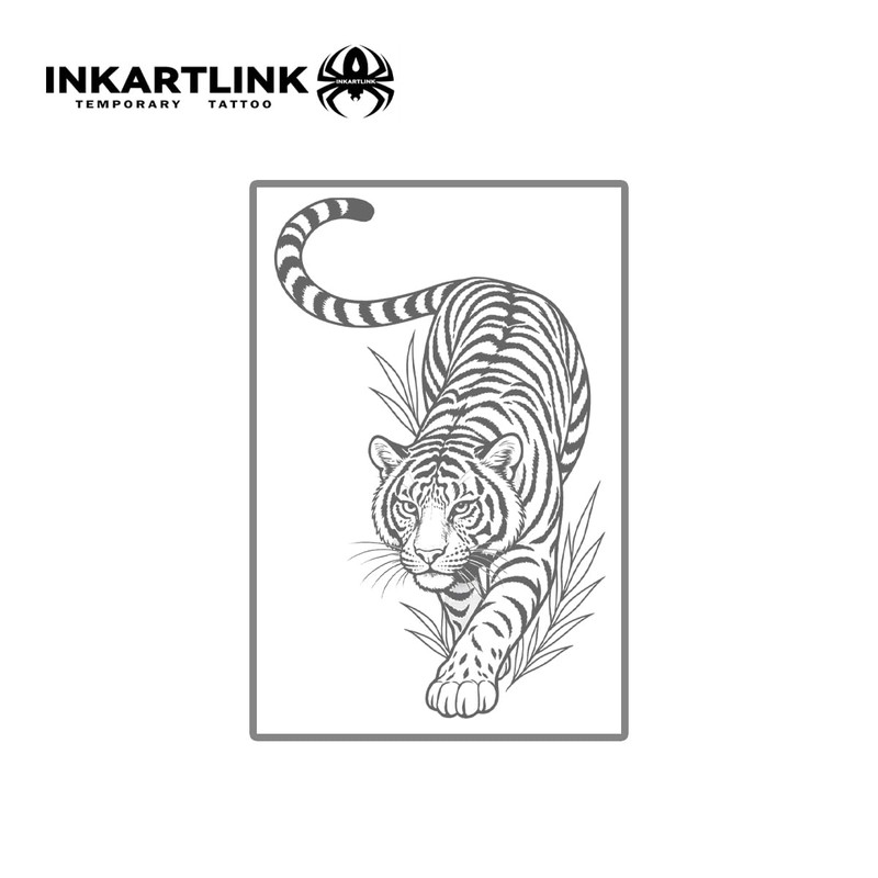 Tiger Temporary Tattoos, Realistic Waterproof Fake Tattoos