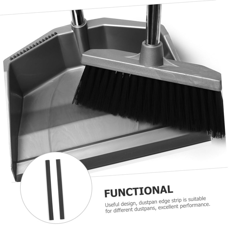ULTECHNOVO 2 pcs Replacement Dustpan Edge Strips Plastic Dustpan Accessories