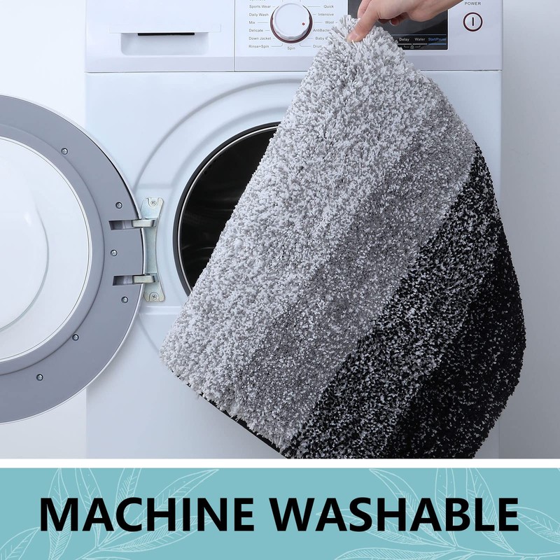 Arotive Microfiber Bathroom Rugs, Shaggy Soft and Absorbent Bath Rug,