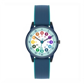 Cander Berlin MNA 0130 M Children's Watch Velcro Wristwatch Children Girls Boys 3 ATM Waterproof Learning Watch Analogue Blue, Strap.