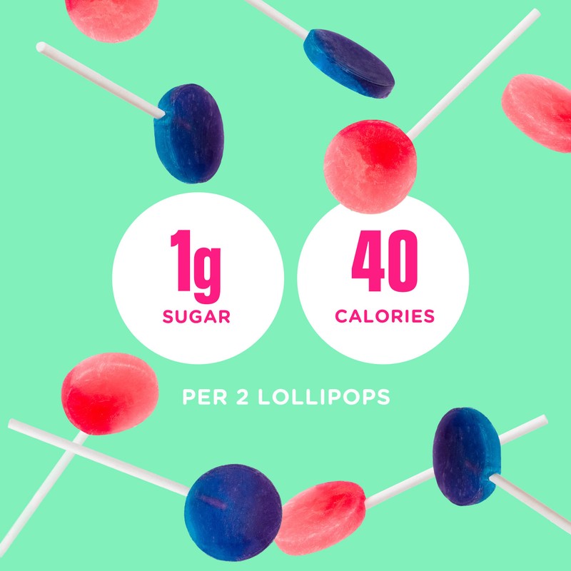 Smart Sweets, Blue Raspberry Watermelon Lollipops Multipack, 3 Ounce