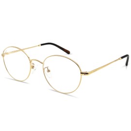 Jolafull JF2403 Clear Lens Eyewear Metal Frames Round Glasses for Women for Men Prescription