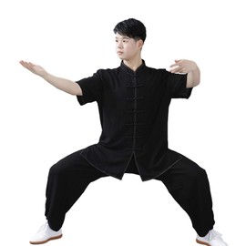 air swimmers Martial Arts Suit | Unisex Kung Fu and Tai Chi Uniform | Fit Relaxed at Home Daily Wear, a, M