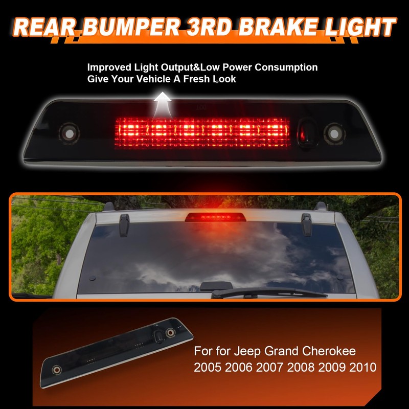 Vektoris 1PCS LED Rear Third Brake Light for Jeep Grand