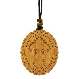 Nativity of Christ Christmas Ornament Wooden Orthodox Icon 3 1/16 Inch, Christmas Decoration Gift for Him or Her 2.5 Inches