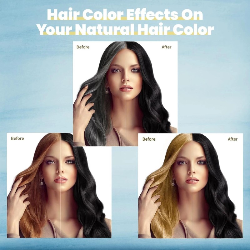 Meidu Black Hair Dye Shampoo Instant 3 in 1 Grey