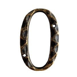 5-Inch House Numbers & Letters -Cast Iron Anti-Rust Mailbox Numbers-Address Number for Home, Office, or Business/Bronze/Number 0