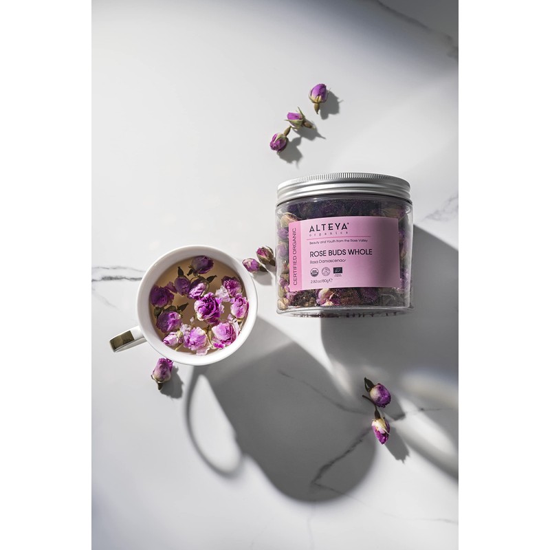 Alteya Organics Rose Bud Tea USDA Certified Organic Herbal Tea