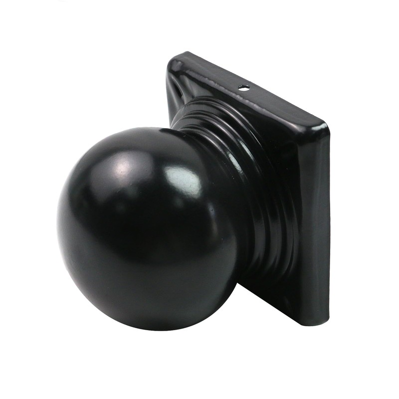 Tsnamay 4Pcs Black Fence Post Caps with Top Ball,Post Caps