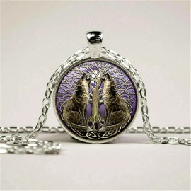 Fashion Jewelry CELTIC WOLF TREE OF LIFE VIKING NORDIC pendant 22" Necklace Sterling Silver 925