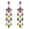 Mardi Gras Earrings for Women Layer Fleur De Lis Mask