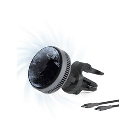 AMEGAT Magnetic Car Charger, Active Cooling 15W Qi2-Certified Fast Charging Compatible with Magsafe Car Charger, Air Vent Phone Holder Mount for iPhone 16/15/14/13/12 and More Series