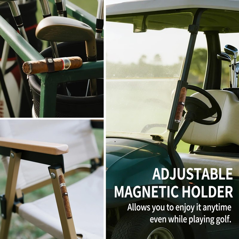 DEEDRR 4PCS Adjustable Magnetic Cigar Holder for Golf Carts &