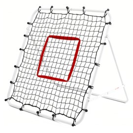 Soccer Rebounder Net - Portable Bounce Back Trainer for Soccer, Baseball, Softball & Lacrosse | Adjustable Practice Target Pitchback Net for Backyard Training Equipment Gift for Kids & Adults, White
