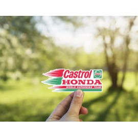 Rustic River Prints Castrol Honda Sticker Decals World Superbike MotoGP Stickers Honda Racing X2 - 5.5"