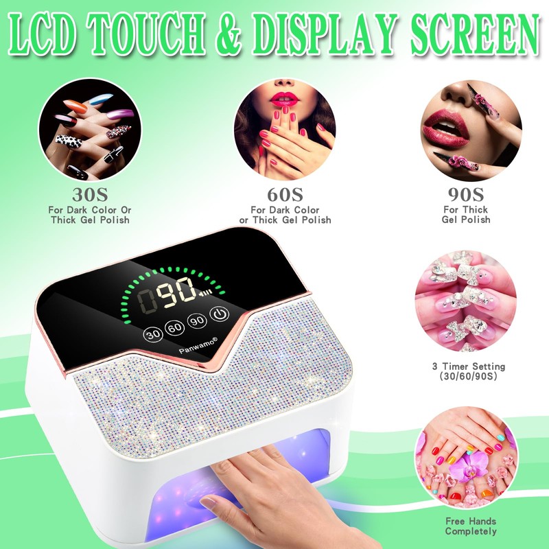 Rechargeable UV LED Nail Lamp, Cordless Nail Dryer for Gel