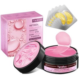 Mascarilla Rosa 60Pcs, 5 Parches Portátiles De Colágeno Oro 24K, 30 Pares Hidratantes Almohadillas De Gel Debajo De Los Ojos Para Mujeres Hombres
