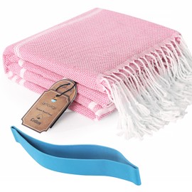 Genovega Turkish Beach Pool Towels Sand Free Packable Foldable XLarge Absorbent Quick Dry Summer Thing Items Yoga Blanket Mat Waterpark Gadgets No Cloud Repellent Anti Resistant Repels Sandfree