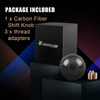 RYANSTAR Carbon Fiber Shift Knob Gear Shifter Knobs with 3