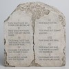 Ten Commandments Tabletop Decor - 6.8-Inch Stone Effect Religious Statue