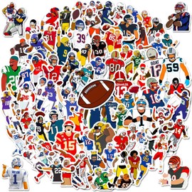 100pcs Football Stickers for Kids, Cool Sport Football Waterproof Vinyl Decal for Girl Teen Adult Water Bottle Laptop Phone Computer Skateboard Luggage Notebook