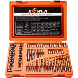 XEWEA 49PCS Screw & Bolt Extractor Set, Left Hand Drill Bit Set