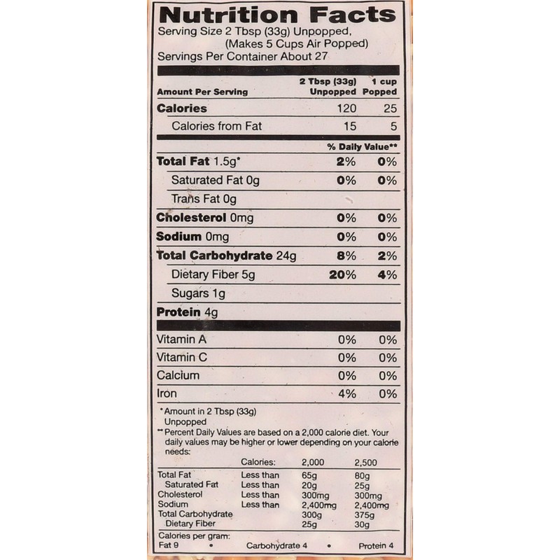 HILGER AGRINATURAL Popcorn, 32 OZ