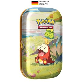 Pokémon-Sammelkartenspiel: Mini-Tin-Boxen Paldea-Freunde – Krokel (2 Boosterpacks, 1 Bildkarte & 1 Stickerbogen) Deutsche Version