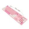 104 Keys Wired Keyboard 3 Colors Cute Gaming Keyboard USB