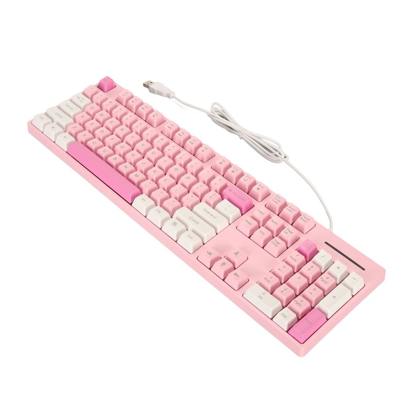 104 Keys Wired Keyboard 3 Colors Cute Gaming Keyboard USB