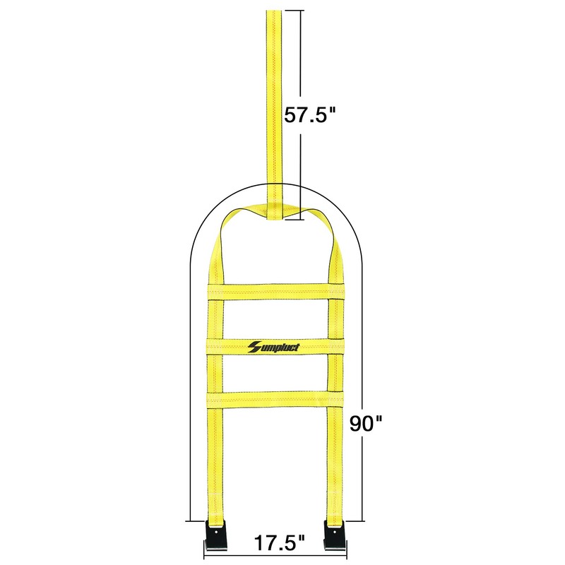 Tow Dolly Basket Straps with Flat Hook-2 Pack,Car Wheel Strap