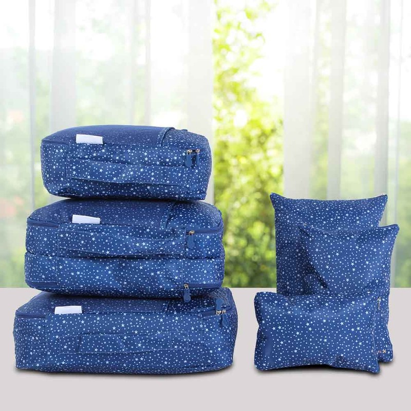 6pcs Waterproof Travel Clothes Storage Bags Luggage Organizer Travel Packing