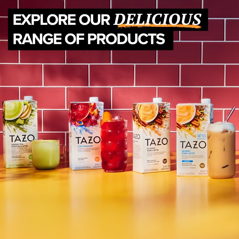 TAZO Tea Concentrate, Organic Skinny Chai Latte, & Chocolate Chai