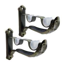 Tsnamay 2Pcs Double Curtain Rod Brackets Holders,1 Inch Retro Wall Mount Brackets for Window Curtains,Bronze