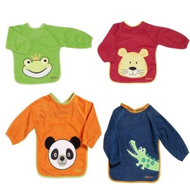 Playshoes Pack of 4 Terry Towelling Bibs Economy Pack 507136 (Set of 4)