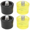 Rubber Hammer Replacement Mallet Head Tips 4 Pack Yellow Black